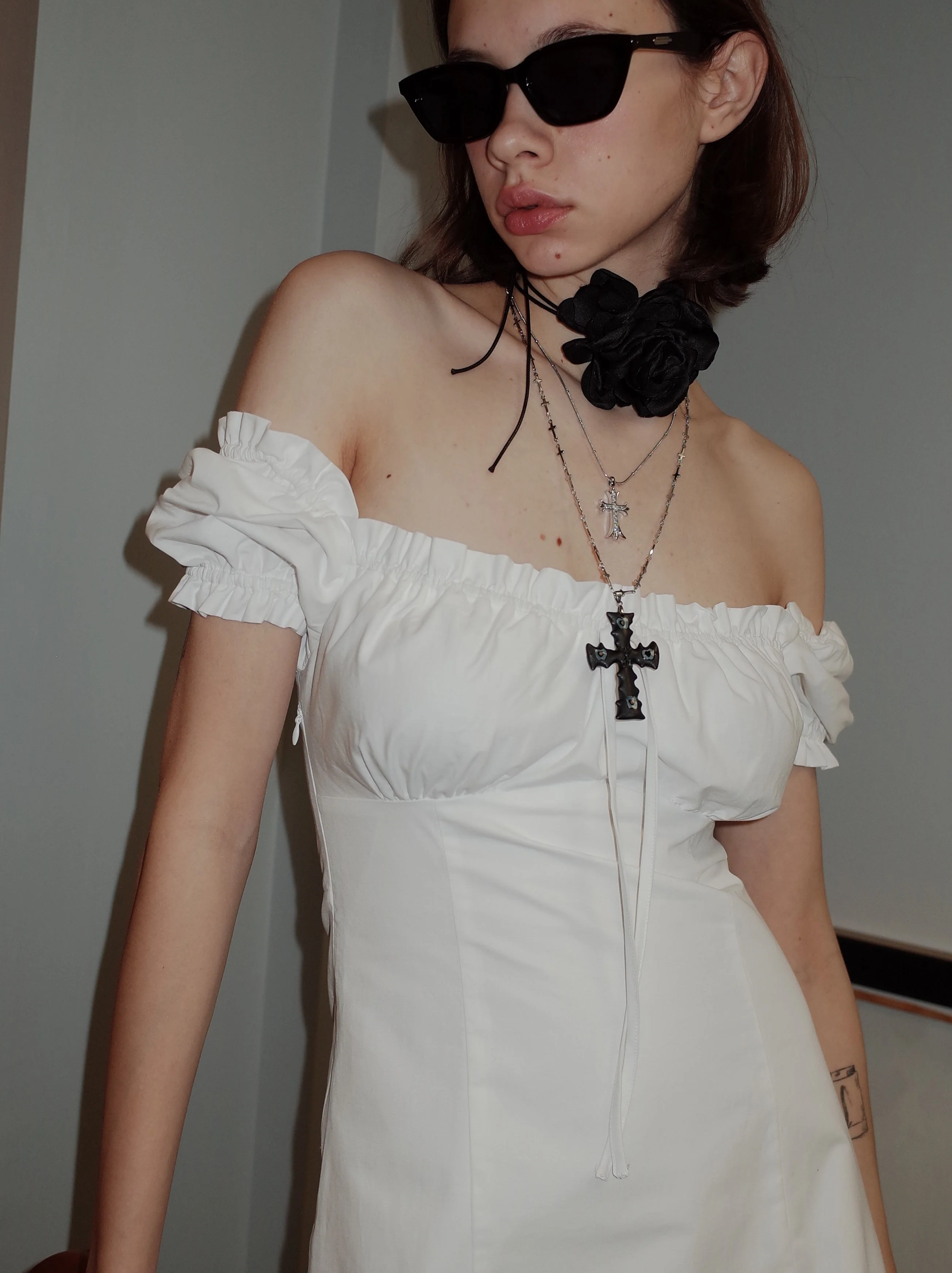 Black Cross  Punk Necklace - Image 4