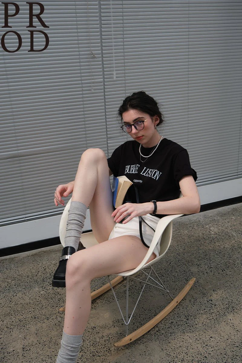 Bubble Lusion Basic Short Sleeve T-Shirt / Black - Image 3