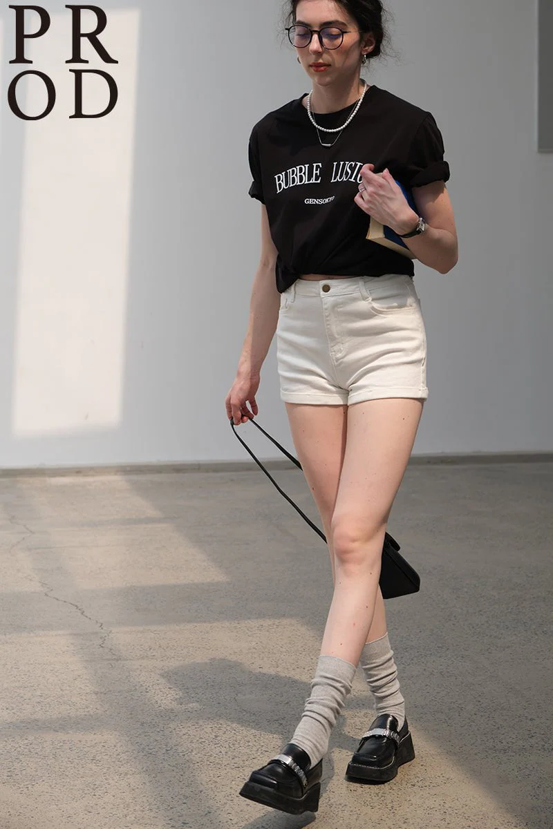 Bubble Lusion Basic Short Sleeve T-Shirt / Black - Image 4