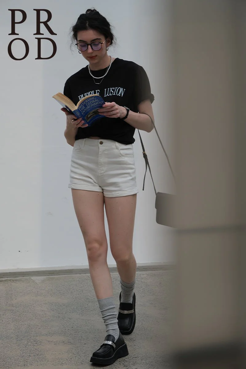 Bubble Lusion Basic Short Sleeve T-Shirt / Black - Image 7