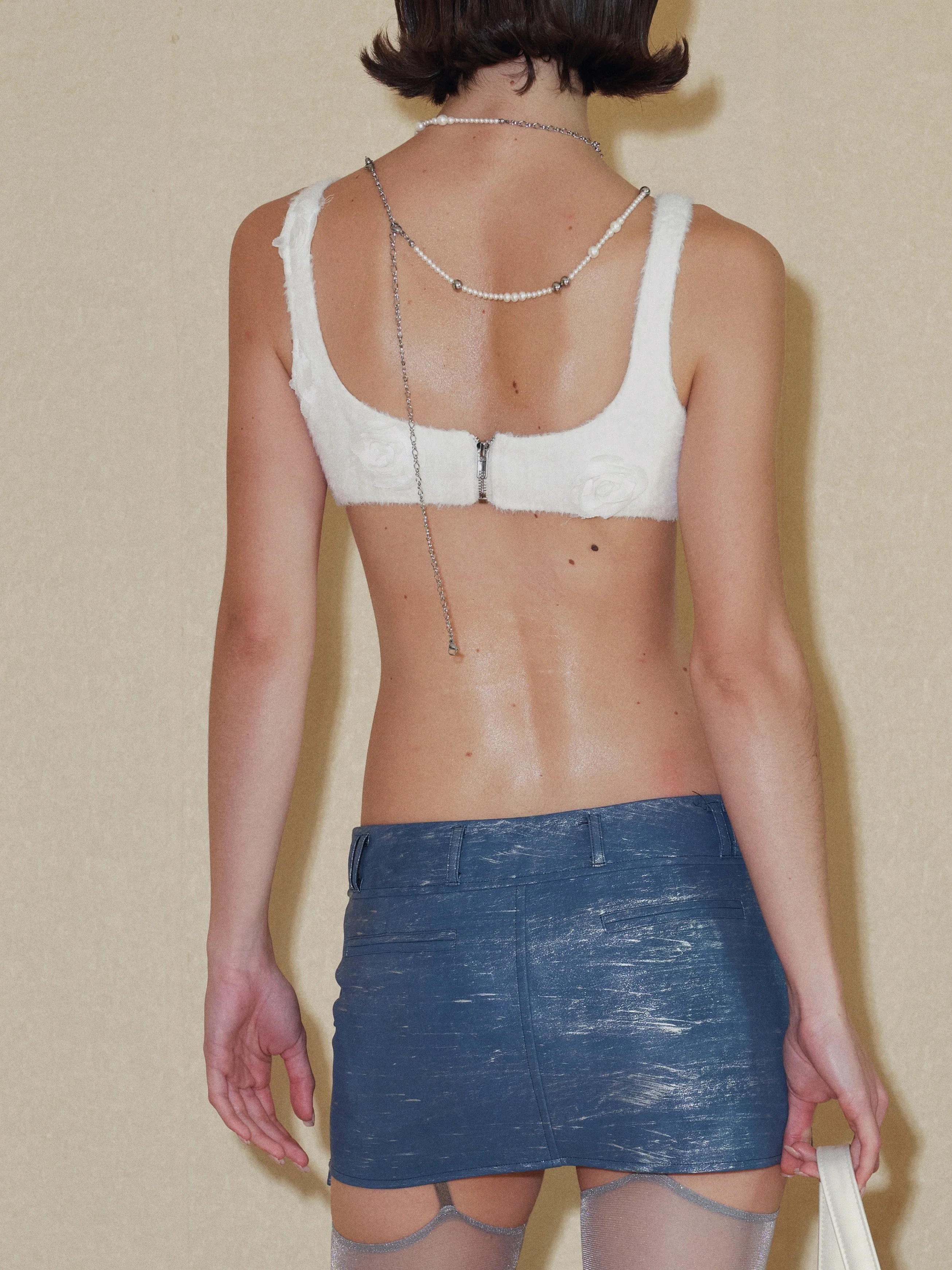 Furry Jasmine Flower Crop Top - Image 10