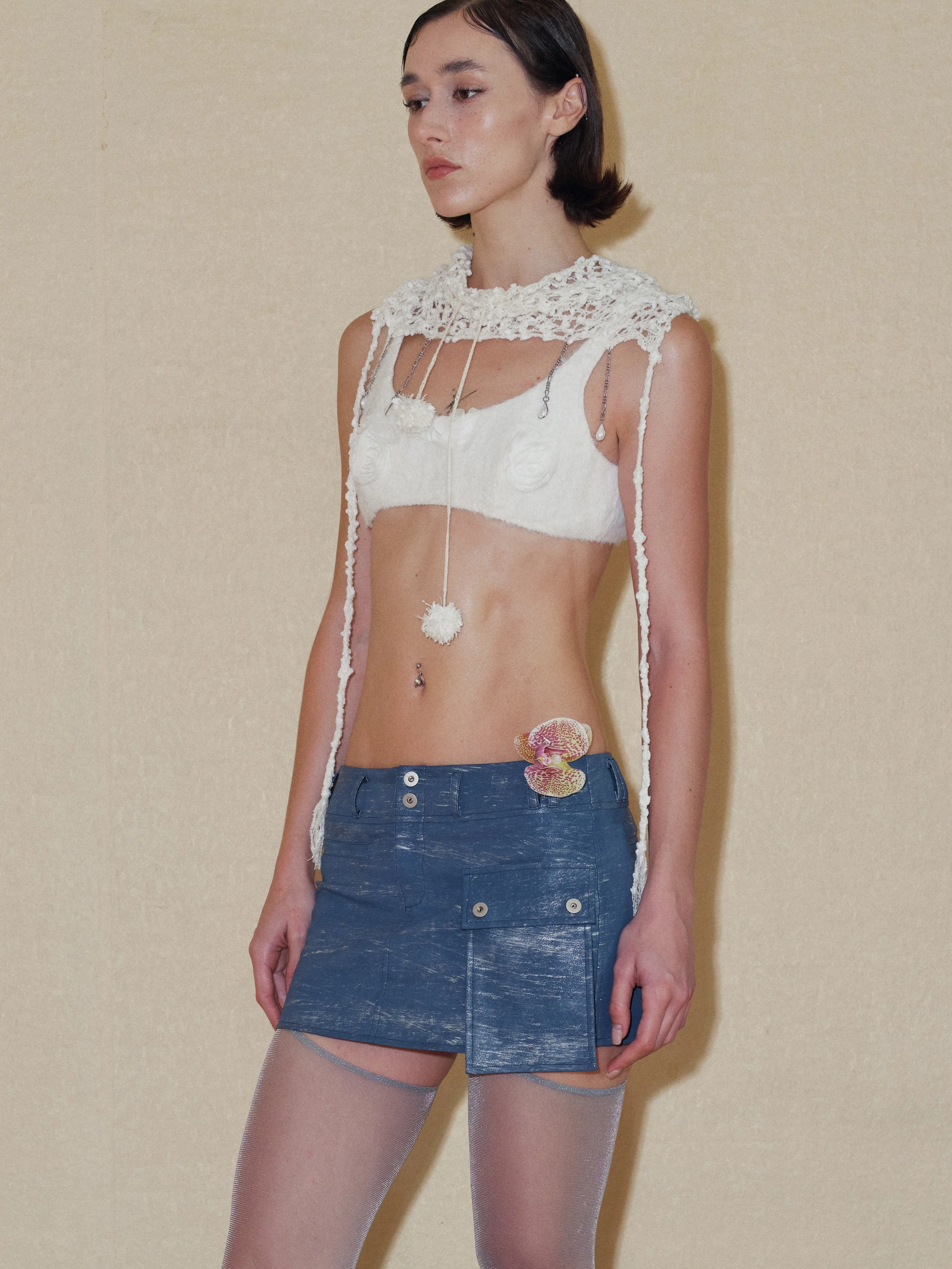 Furry Jasmine Flower Crop Top - Image 16