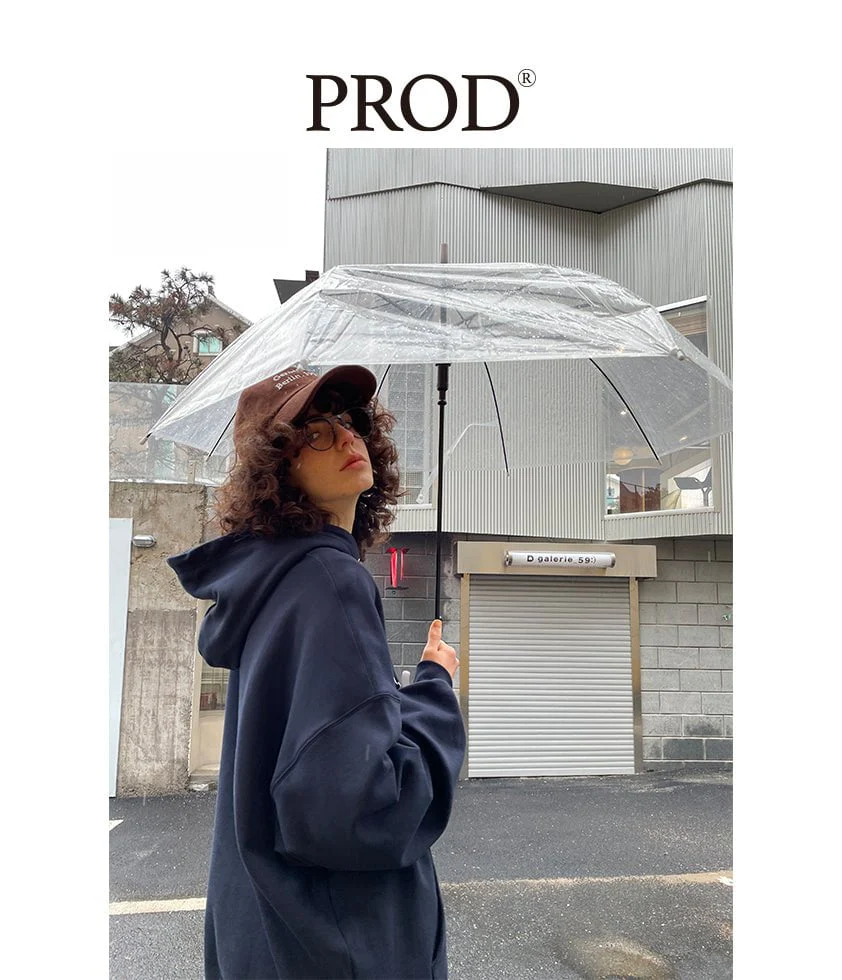 Loose Fit Memory Letters Embroidered Hoodie / Navy Blue - Image 4