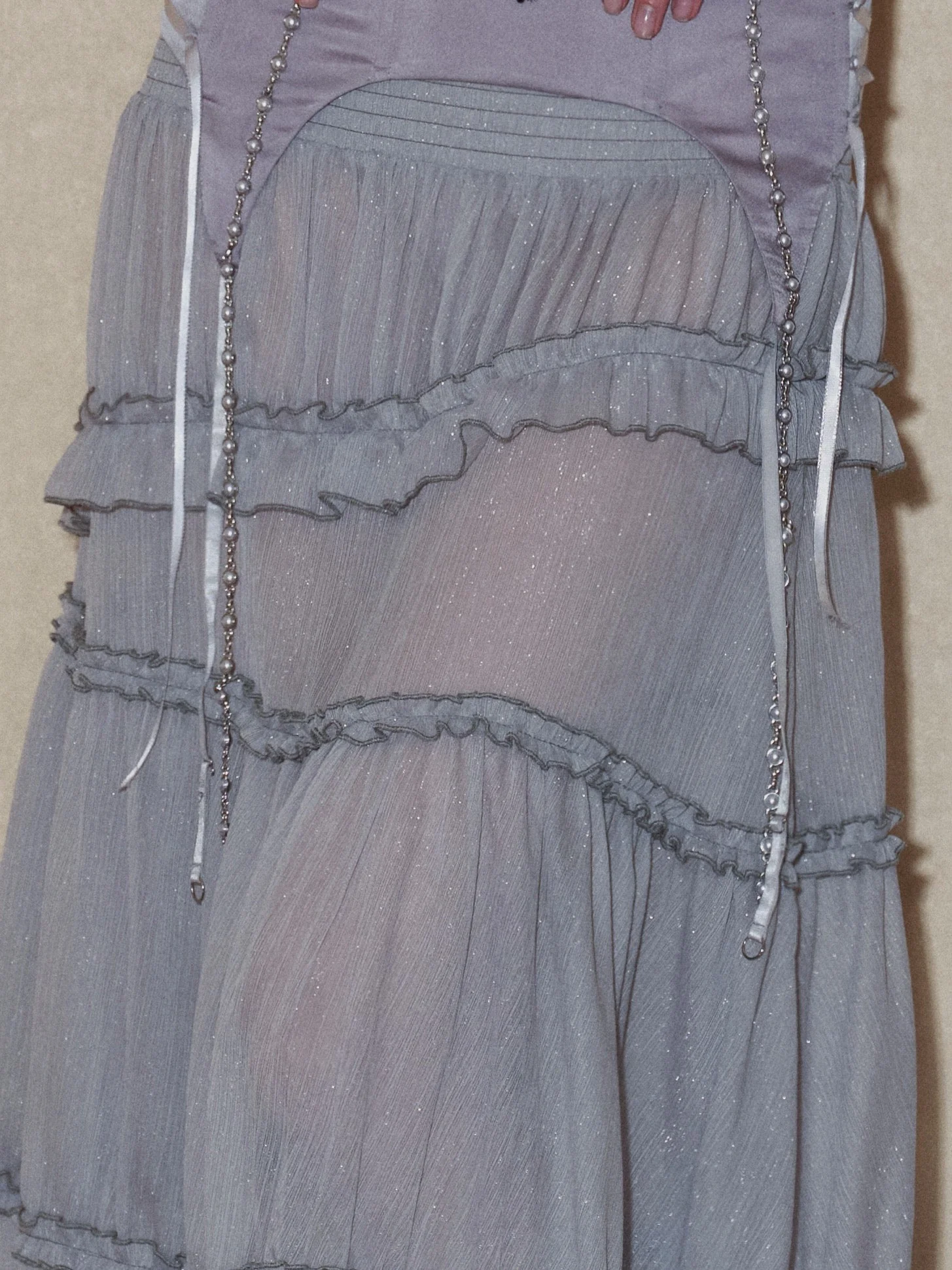 Semi-sheer Tiered Skirt（With Lace Shorts） - Image 10