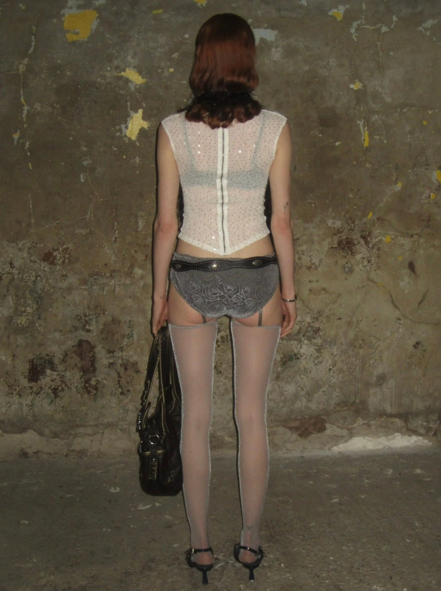 Sequined Mini Shorts /Gray - Image 12