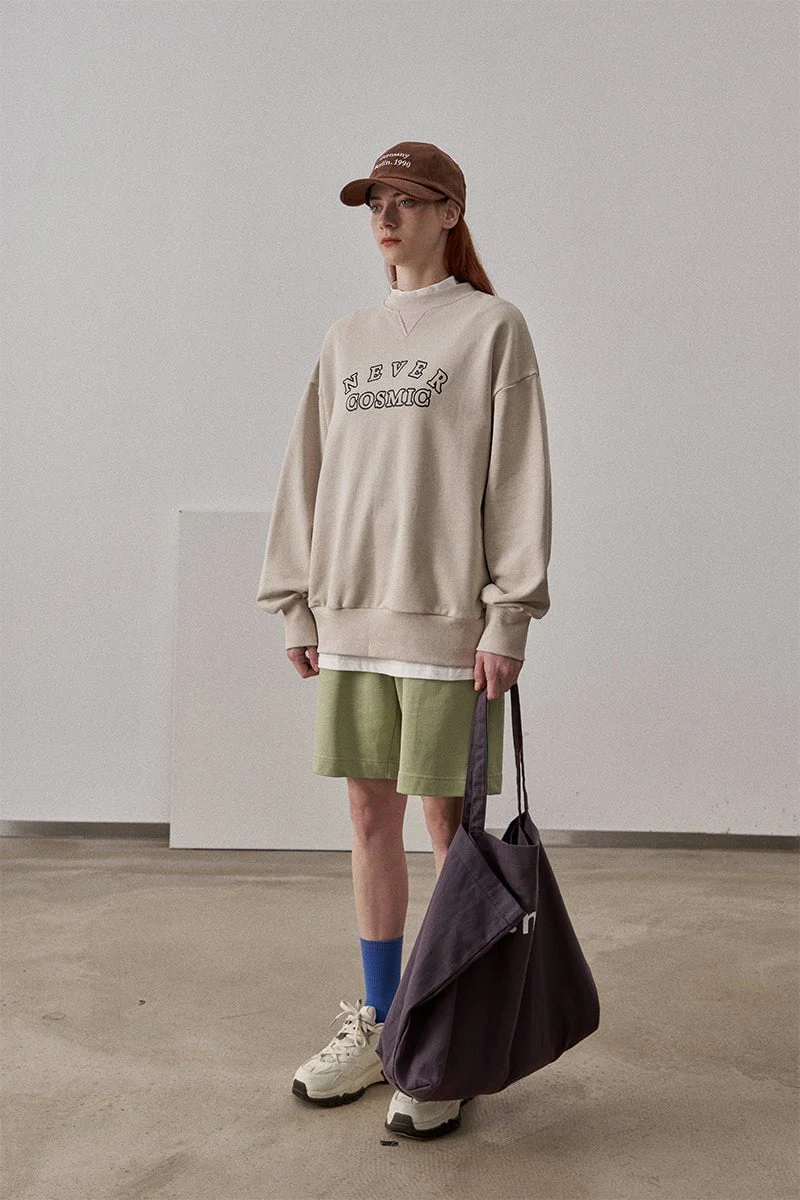 Small Fit Never Cosmic Sweatshirt / Beige - Image 9