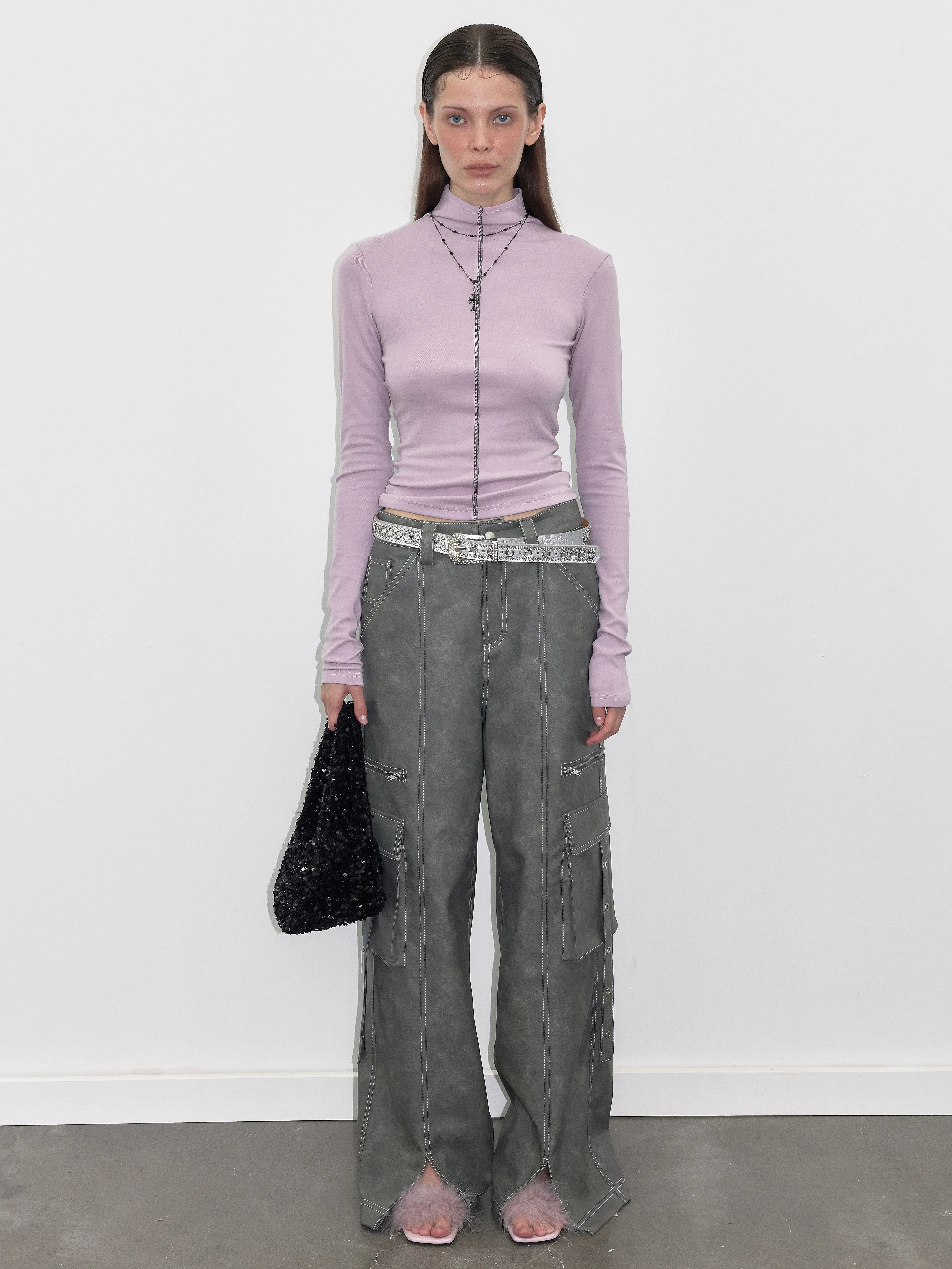 Purple Soft Turtleneck Top - Image 4