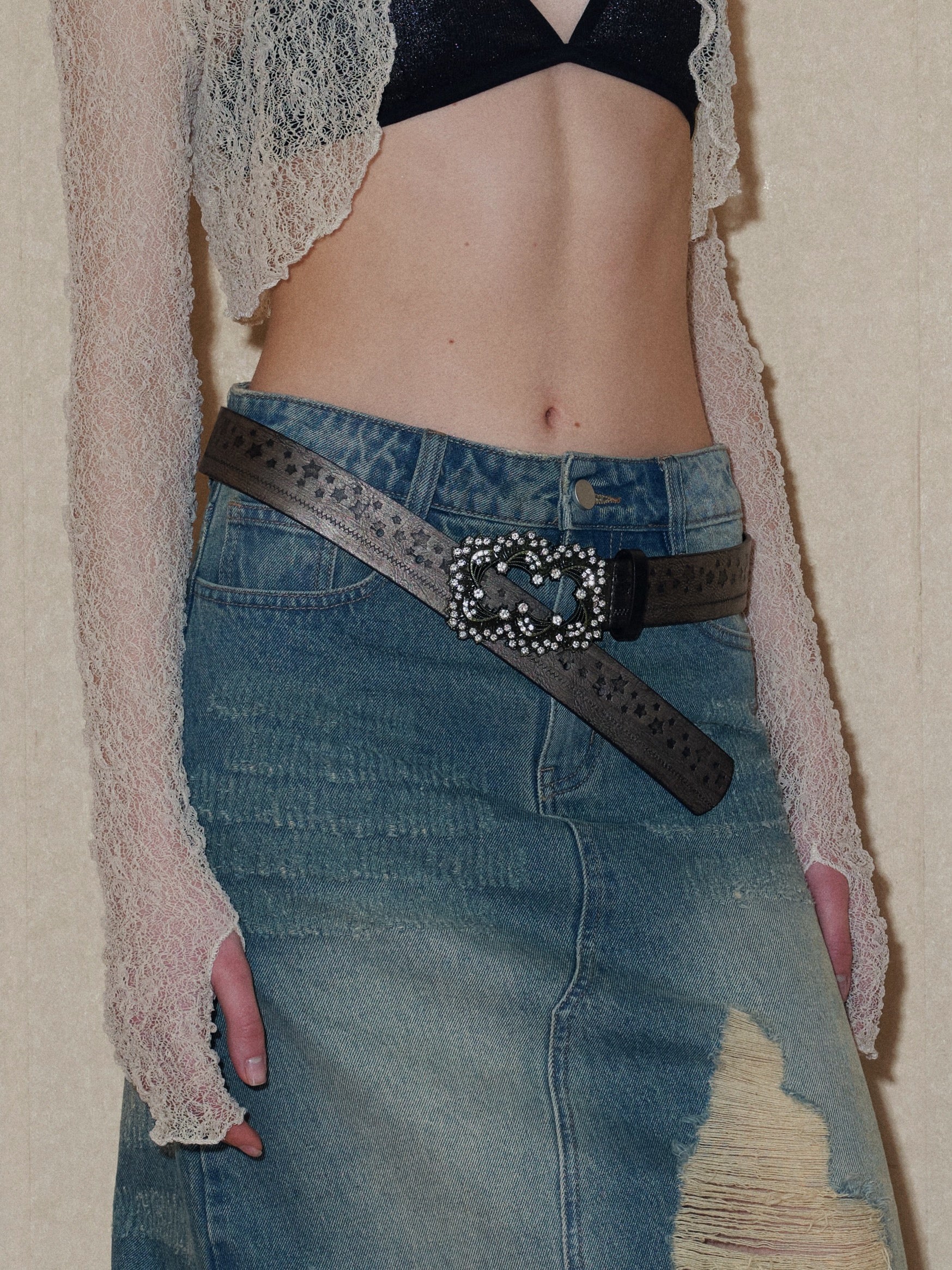 Studded Star Distressed Belt - Image 15